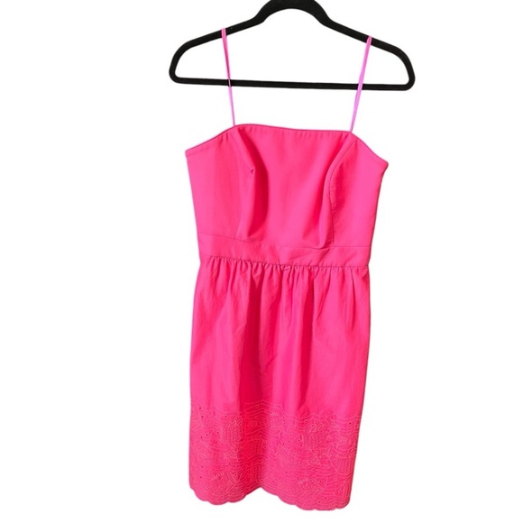 New Vineyard Vines Fish Eyelet Strapless Pink Dress - Picture 2 of 6